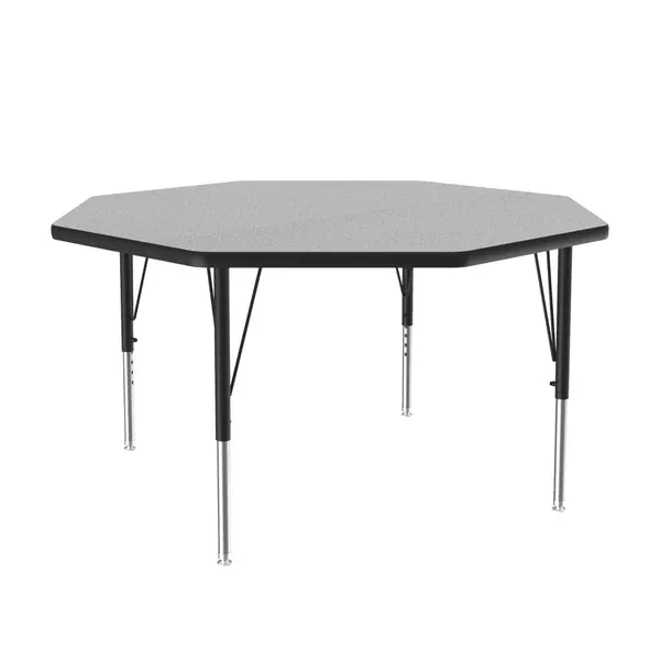 Correll Commercial Laminate Adjustable Height Activity Table, Octagonal, 48" x 48"