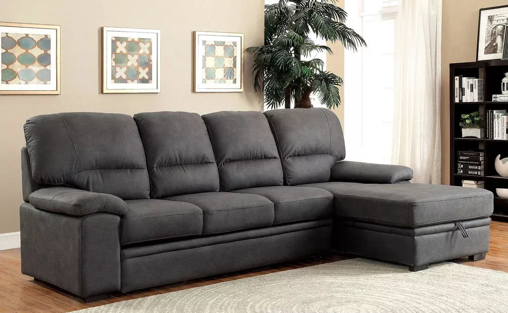 Furniture of America - ALCESTER Sectional w/Sleeper (CM6908BK-SET)